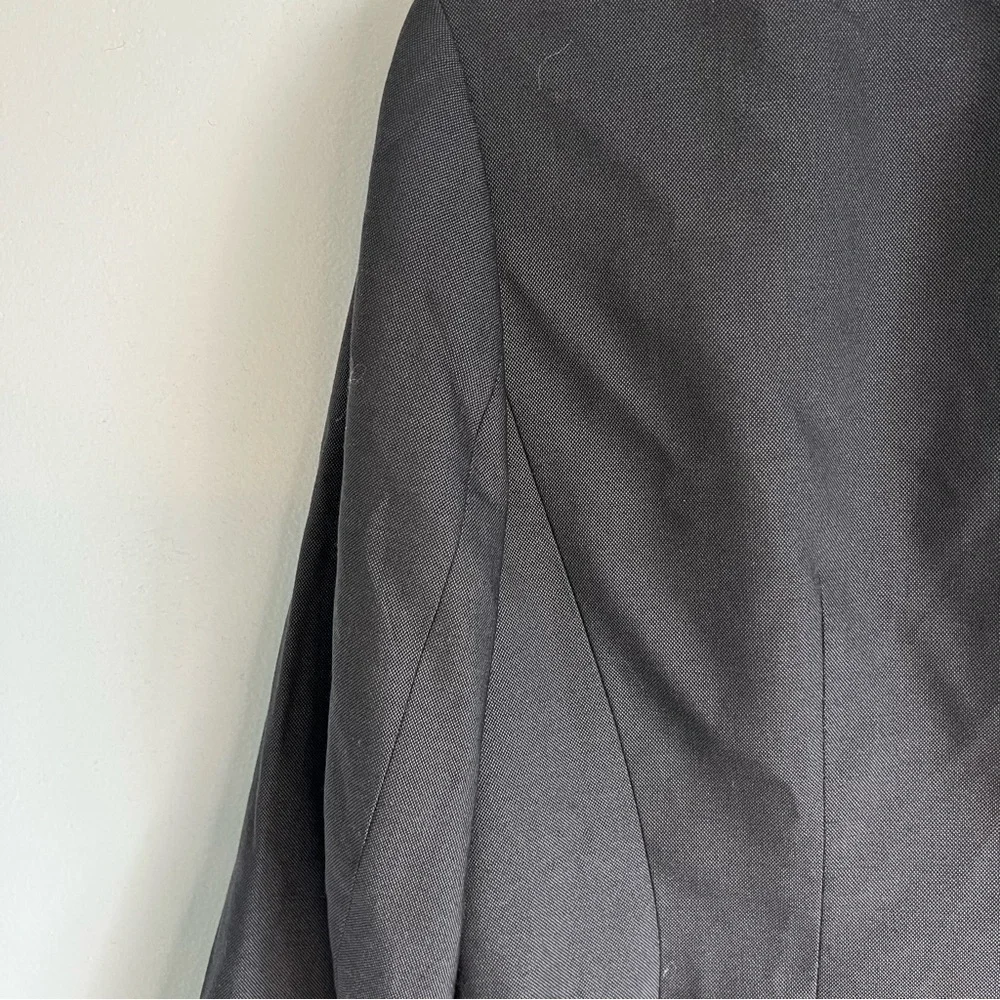 Talbots Womens Wool Silk Lined Blazer Petite Sz 10 Black Office Career Everyday